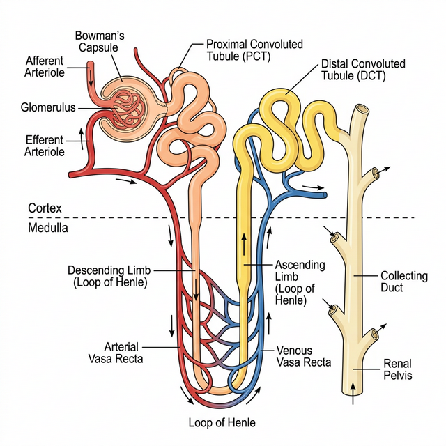 Diagram of a Nephron